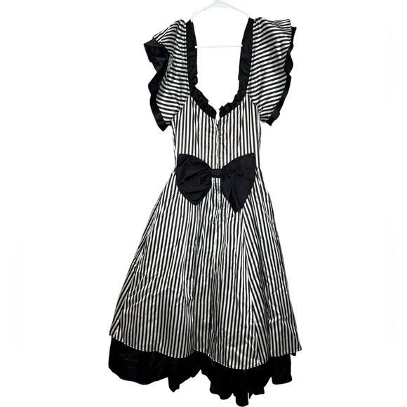 Gunne Sax By Jessica McClintock Vtg 70's Stripe Whimsygoth Maxi Dress Size 5 - Picture 10 of 13